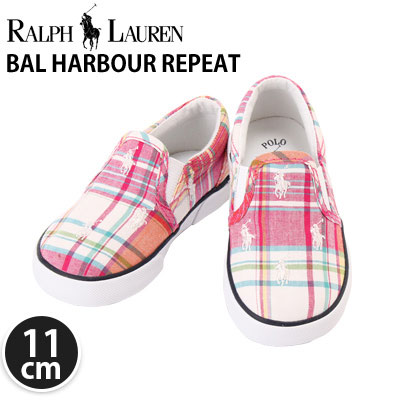 【365日出荷対応】RalphLauren ラルフローレン BAL HARBOUR REPEAT 子供 キッズ 靴 ブライトブラッシュプレイド 990046T USサイズ5 日本サイズ11cm