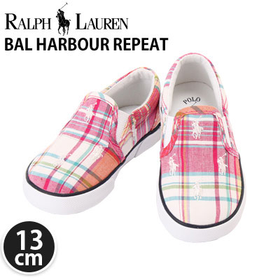 【365日出荷対応】RalphLauren ラルフローレン BAL HARBOUR REPEAT 子供 キッズ 靴 ブライトブラッシュプレイド 990046T USサイズ7 日本サイズ13cm