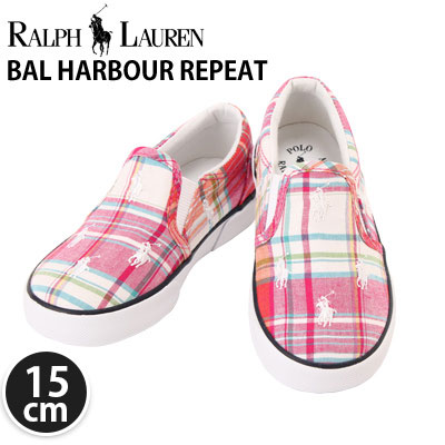 【365日出荷対応】RalphLauren ラルフローレン BAL HARBOUR REPEAT 子供 キッズ 靴 ブライトブラッシュプレイド 990046T USサイズ9 日本サイズ15cm