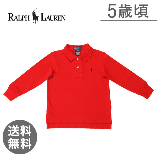 【365日出荷対応】【Ralph Lauren】ラルフローレン 幼児用 長袖 メッシュポロシャツ LS Polo Shirt 6 5歳頃 RL 2000 RED レッド 322116839