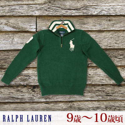 【365日出荷対応】【Ralph Lauren】ラルフローレン ハーフジップ ビッグポニー セーター (10-12) 9歳〜10歳頃 ニューフォレスト 323115382